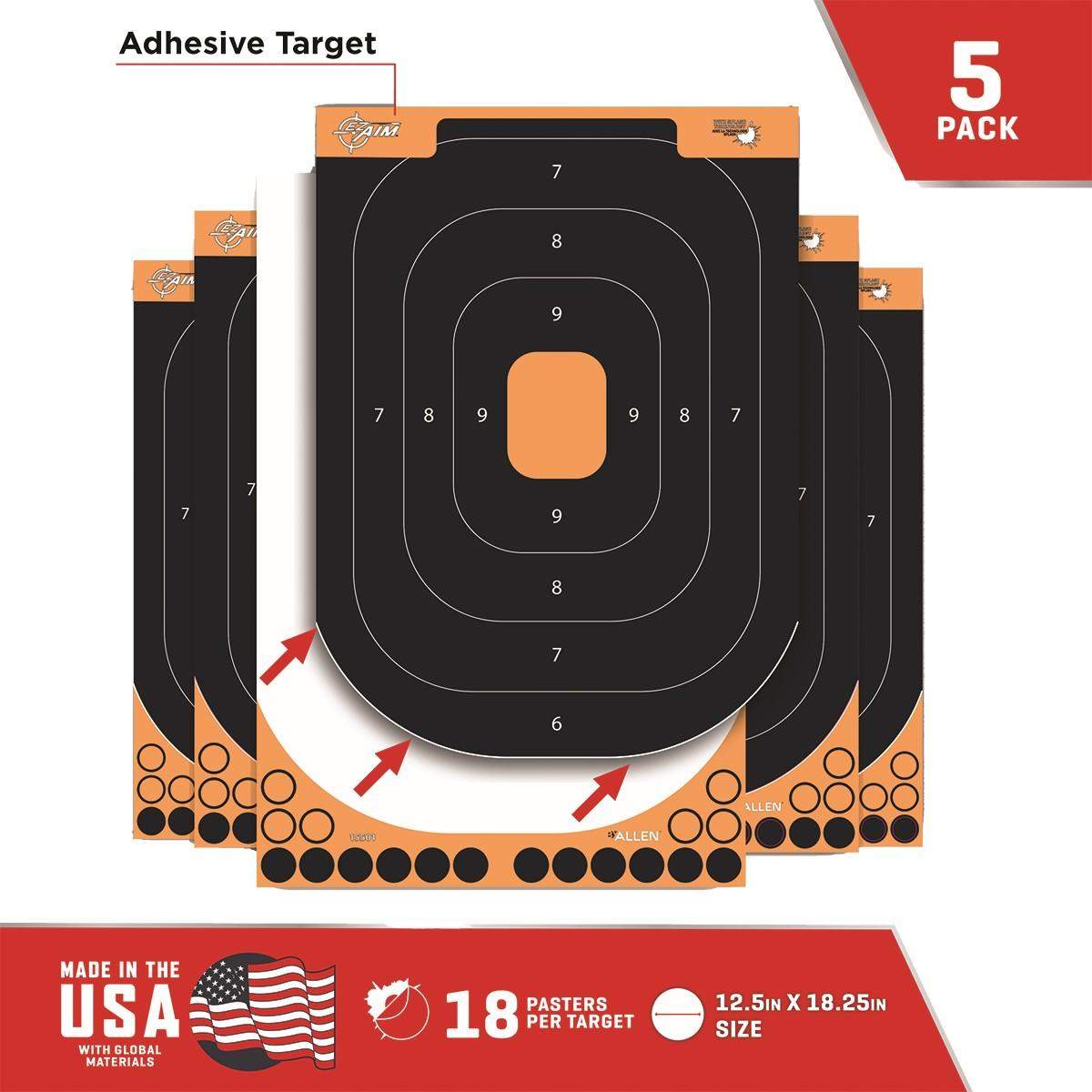Allen Adhesive Splash Handgun Training Target 12x18" Orange and Black 5/ct 1 Allen Adhesive Splash Handgun Training Target 12x18" Orange and Black 5/ct